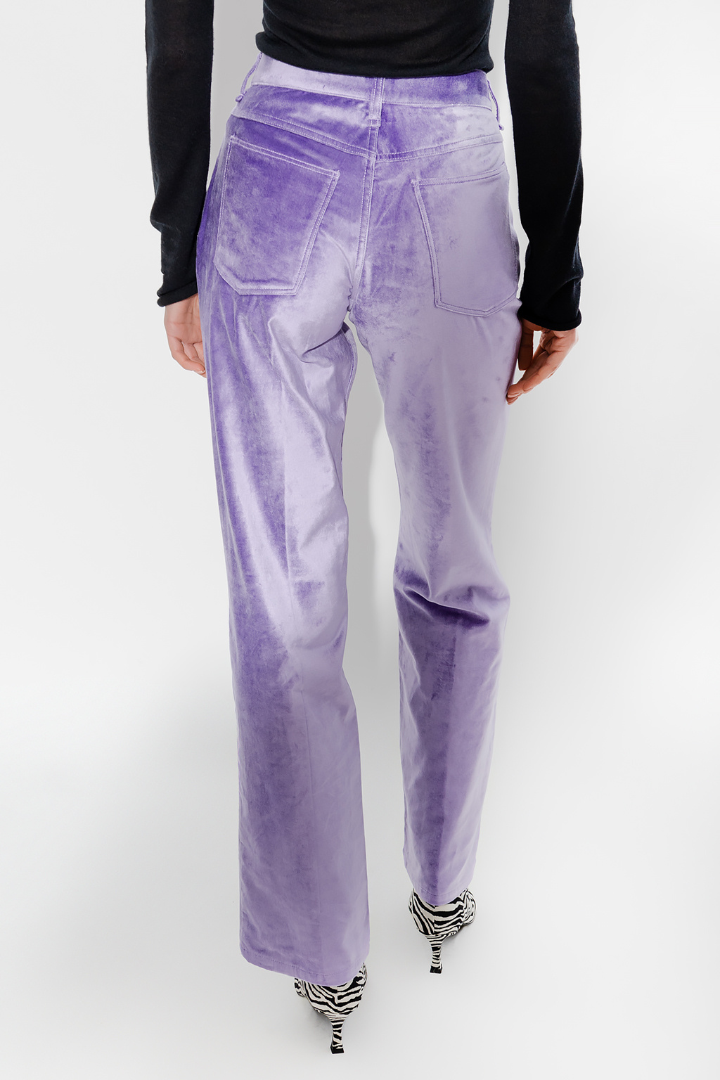 Purple store velvet jeans